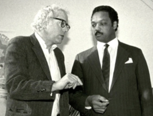 Photo of a young Bernie Sanders with Jesse Jackson